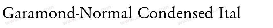 Garamond-Normal Condensed Italic字体转换